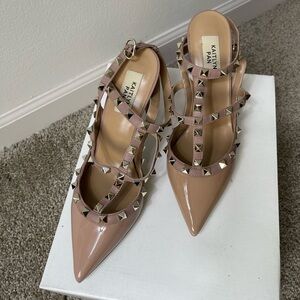 💯SOLD💯Studded Mid Heel Slingbacks KAITLYN PAN Size 8.5